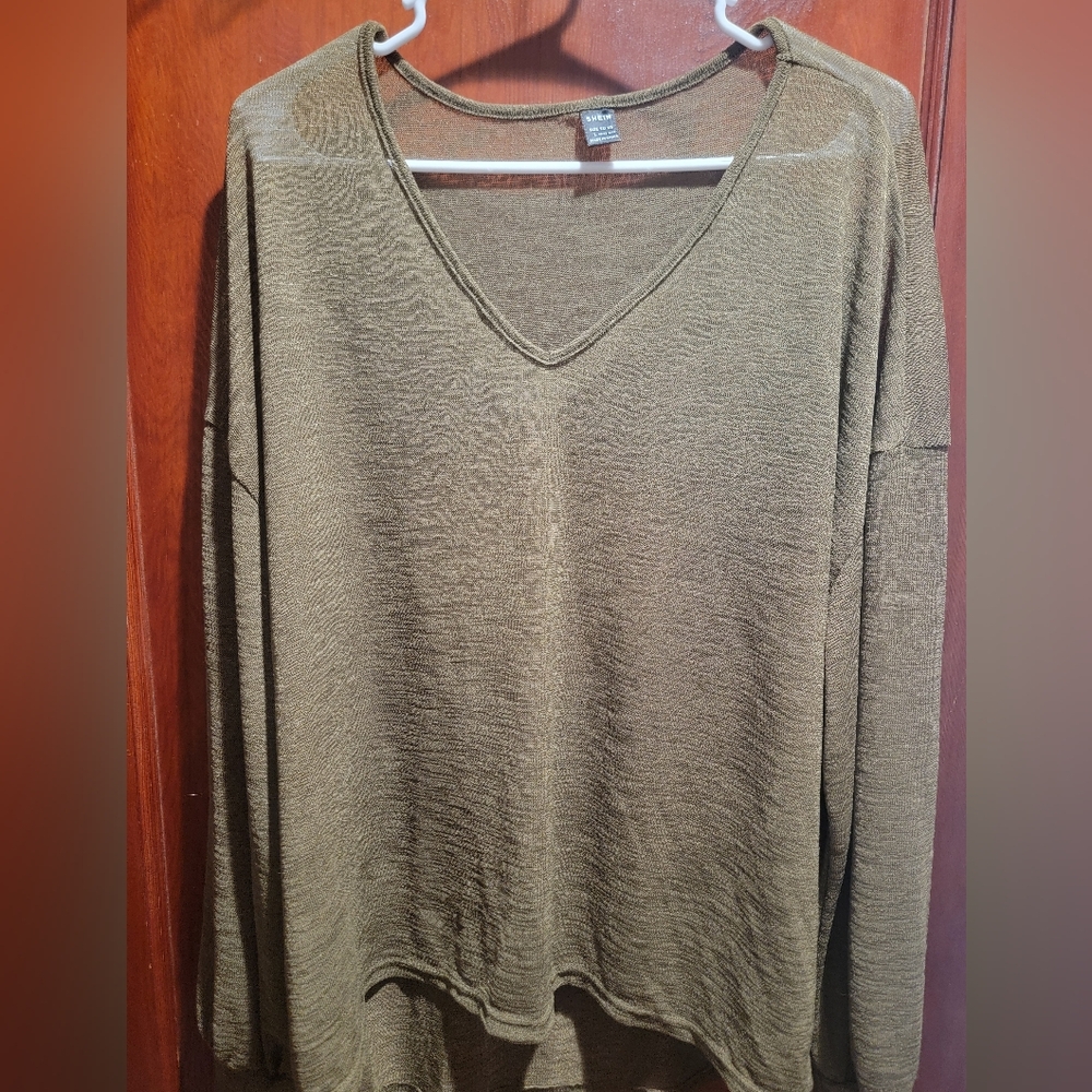 Sheer long sleeve Shein top